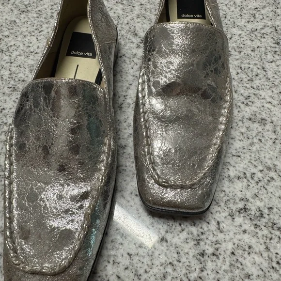 Dolce Vita | Shoes | Dolce Vita Silver Metallic Loafers  display picture 1